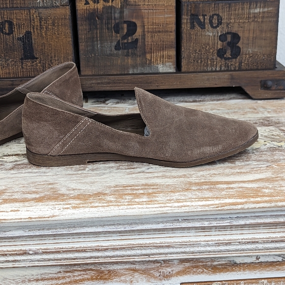 Franco Sorto Suede Slip-on Loafer Taupe Size 8 - Picture 3 of 8